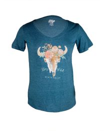Ladies Buffalo Skull T-Shirt